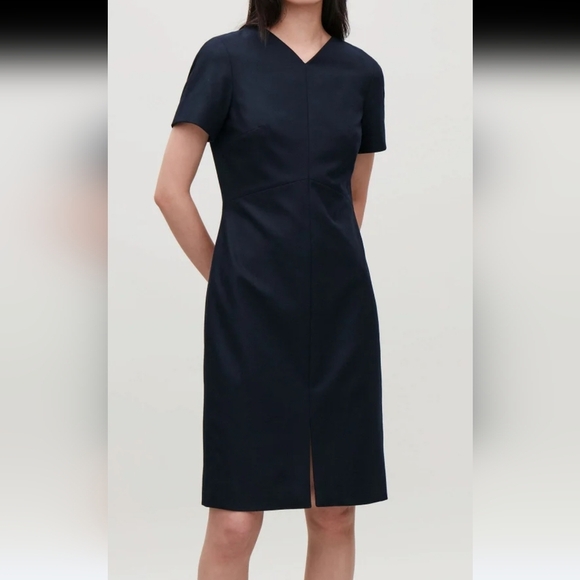COS women's tailored navy dress. EUC. Size 12 (US) - Picture 2 of 13